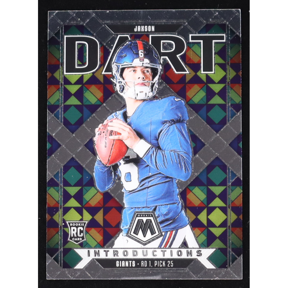 Jaxson Dart 2025 Panini Mosaic Introductions Silver #2 RC at PristineAuction.com