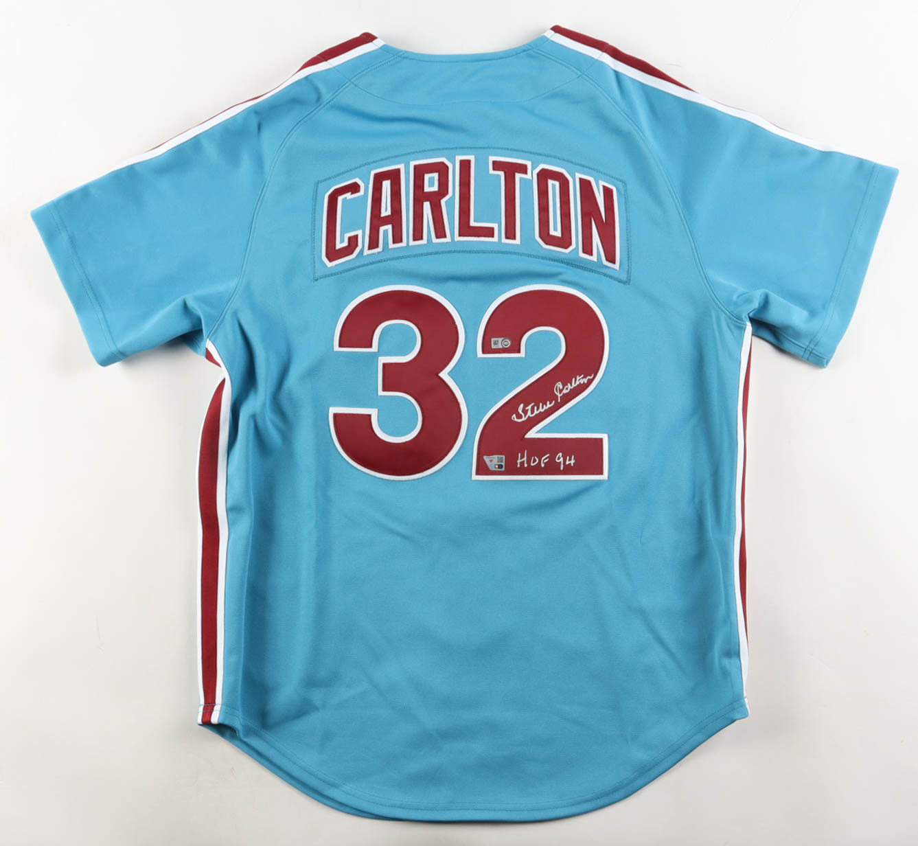 Steve Carlton Signed Phillies Mitchell & Ness Authentic Jersey Inscribed "HOF 94" (MLB & Fanatics) at PristineAuction.com Steve Carlton Signed Phillies Mitchell & Ness Authentic Jersey Inscribed "HOF 94" (MLB & Fanatics) at PristineAuction.com