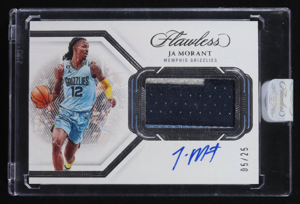 Ja Morant 2022-23 Panini Flawless Horizontal Patch Auto #HPA-JAM #05/25 at PristineAuction.com Ja Morant 2022-23 Panini Flawless Horizontal Patch Auto #HPA-JAM #05/25 at PristineAuction.com