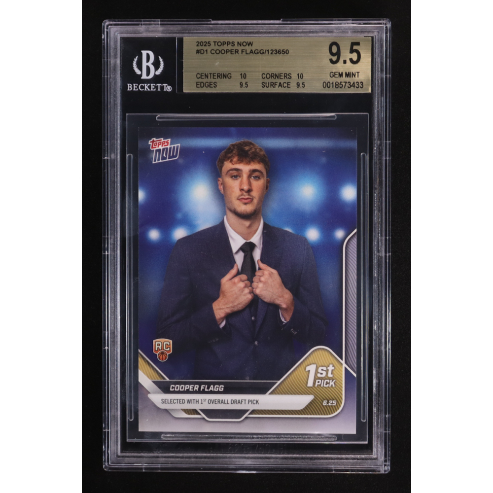 Cooper Flagg 2025-26 Topps Now #D1 RC (BGS 9.5) at PristineAuction.com