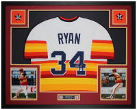 Nolan Ryan Signed Custom Framed Jersey Display (AIV) at PristineAuction.com
