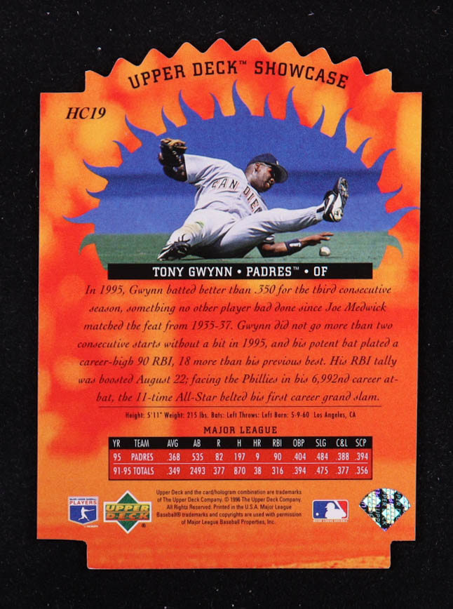 Tony Gwynn 1996 Upper Deck Hot Commodities #HC19 at PristineAuction.com Tony Gwynn 1996 Upper Deck Hot Commodities #HC19 at PristineAuction.com