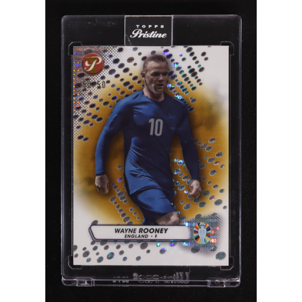Wayne Rooney 2023 Topps Pristine Road to Euro '24 Gold Pristine Refractors #40 #50/50 at PristineAuction.com