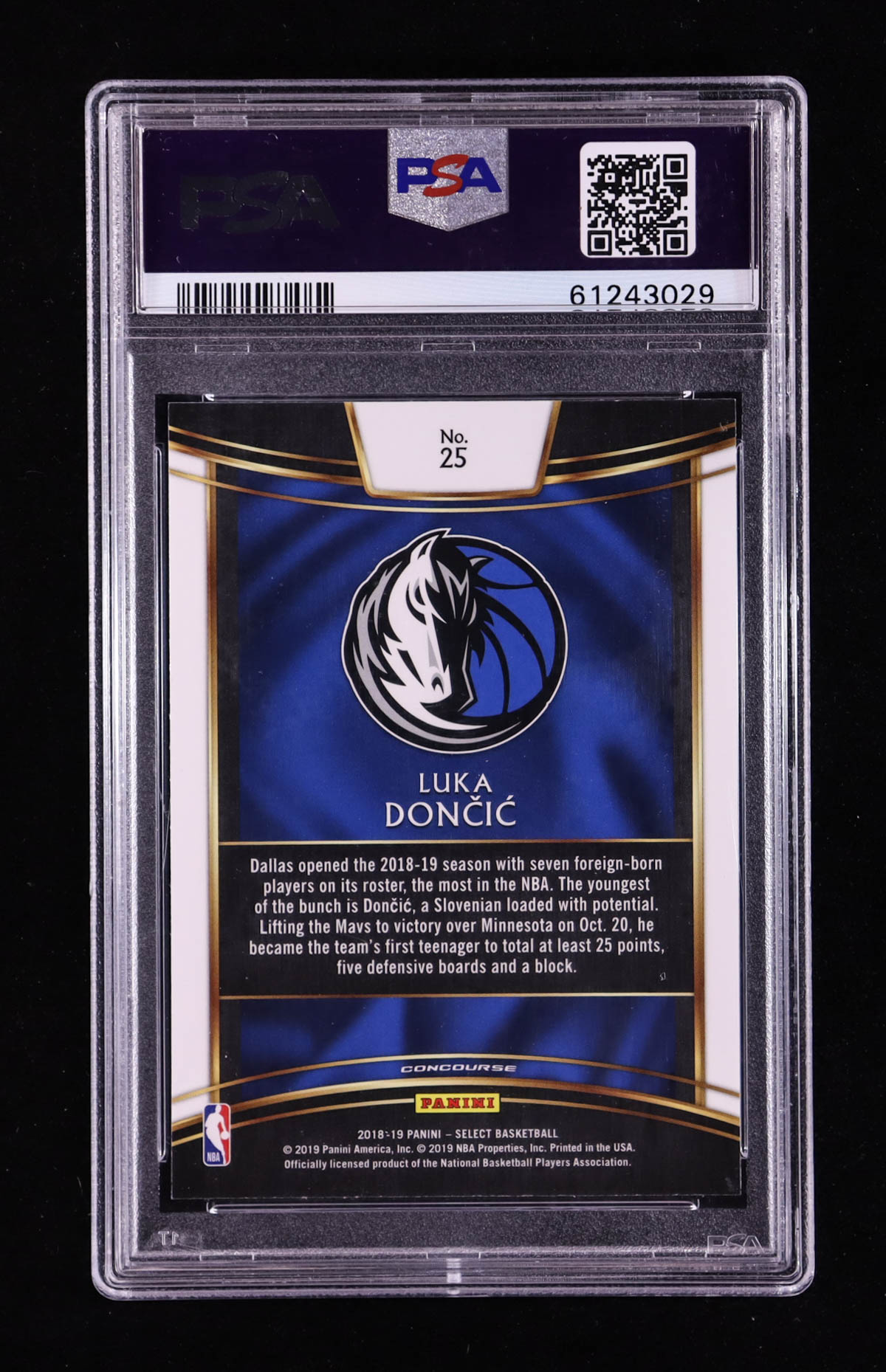 Luka Doncic 2018-19 Select #25 RC (PSA 10) at PristineAuction.com Luka Doncic 2018-19 Select #25 RC (PSA 10) at PristineAuction.com