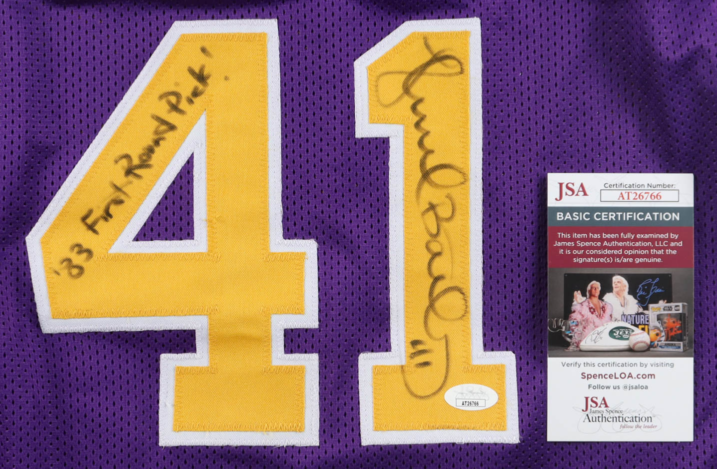 Thurl Bailey Signed Jersey Inscribed "83 First Round Pick!" (JSA) at PristineAuction.com Thurl Bailey Signed Jersey Inscribed "83 First Round Pick!" (JSA) at PristineAuction.com