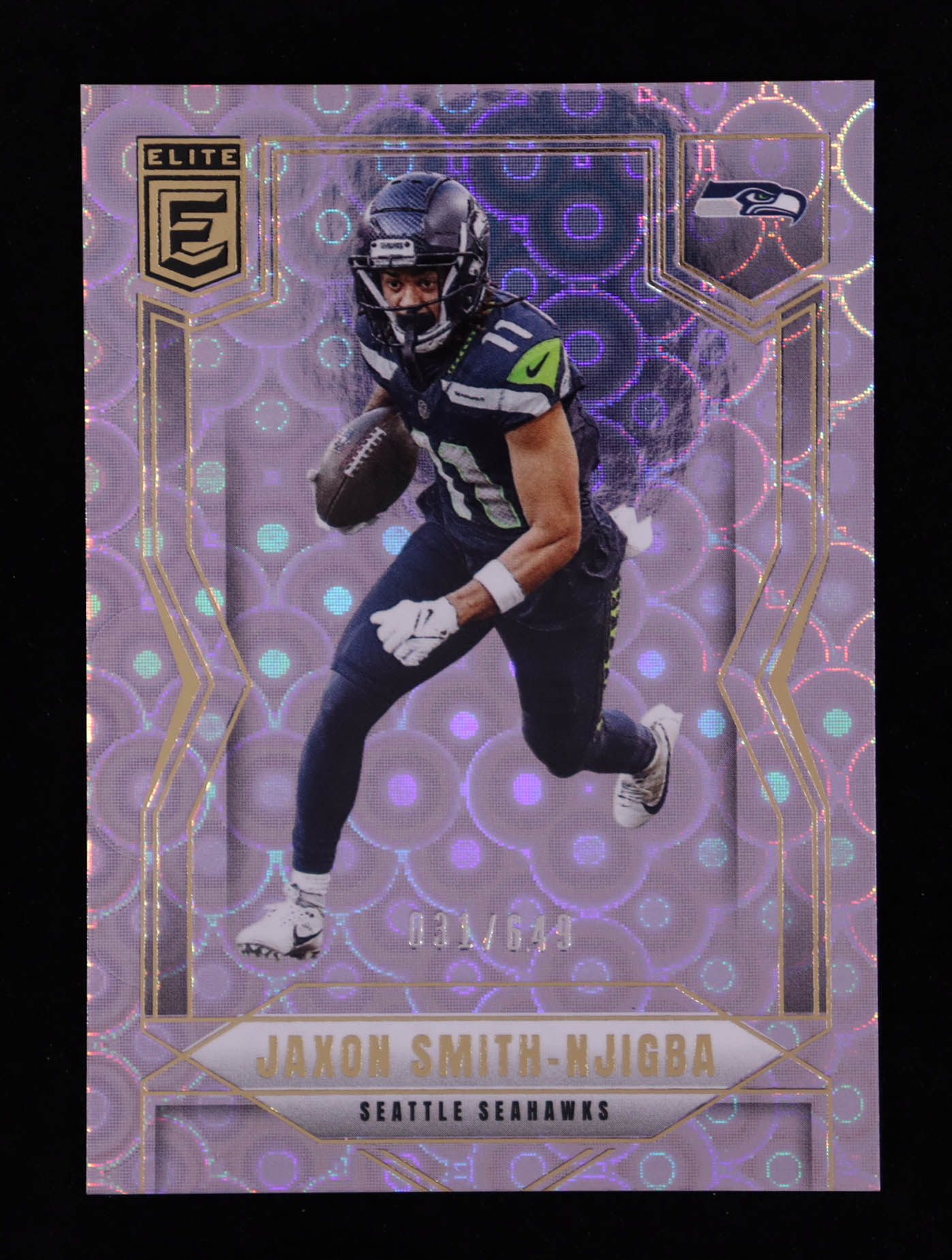 Jaxon Smith-Njigba 2025 Elite Lavendar Pyramids #2 #31/649 at PristineAuction.com Jaxon Smith-Njigba 2025 Elite Lavendar Pyramids #2 #31/649 at PristineAuction.com