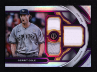 Gerrit Cole 2023 Topps Tribute Triple Relics Purple #TRGC #30/50 at PristineAuction.com