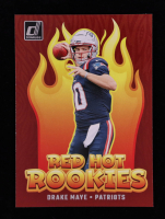 Drake Maye 2024 Donruss Red Hot Rookies #7 RC at PristineAuction.com