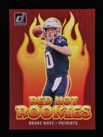 Drake Maye 2024 Donruss Red Hot Rookies #7 RC at PristineAuction.com
