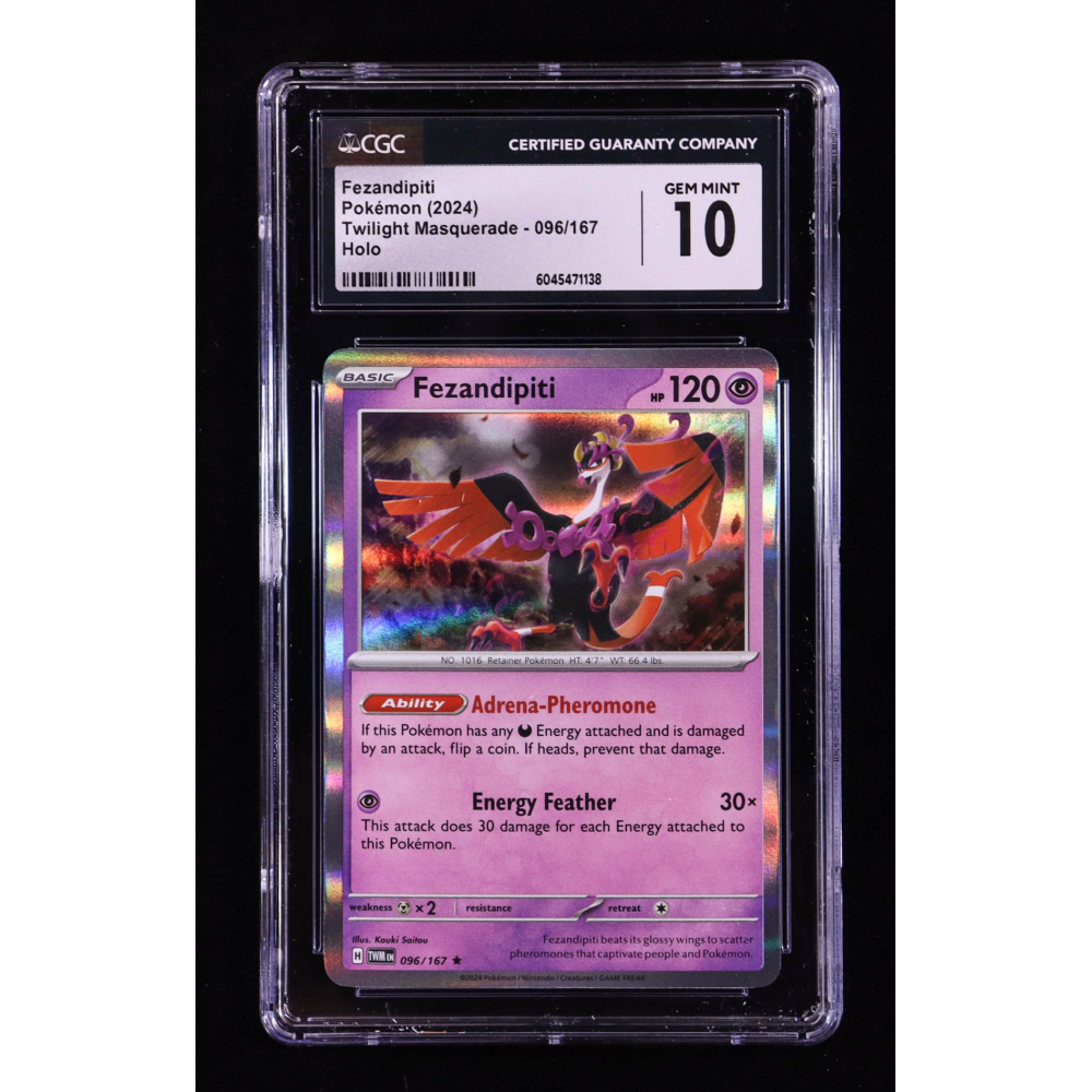 Fezandipiti 2024 Pokemon TCG Scarlet & Violet Twilight Masquerade #096 HOLO (CGC 10) at PristineAuction.com