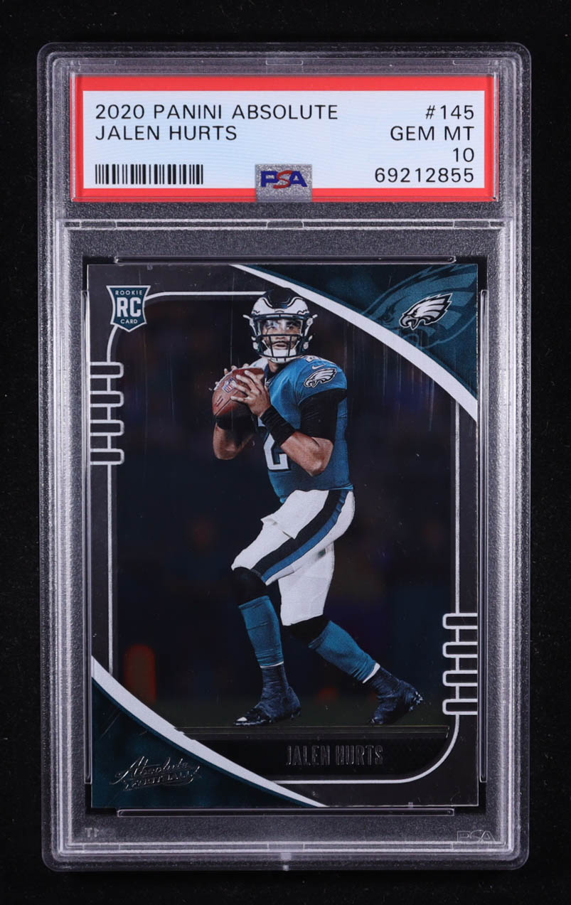 Jalen Hurts 2020 Absolute #145 RC (PSA 10) at PristineAuction.com Jalen Hurts 2020 Absolute #145 RC (PSA 10) at PristineAuction.com