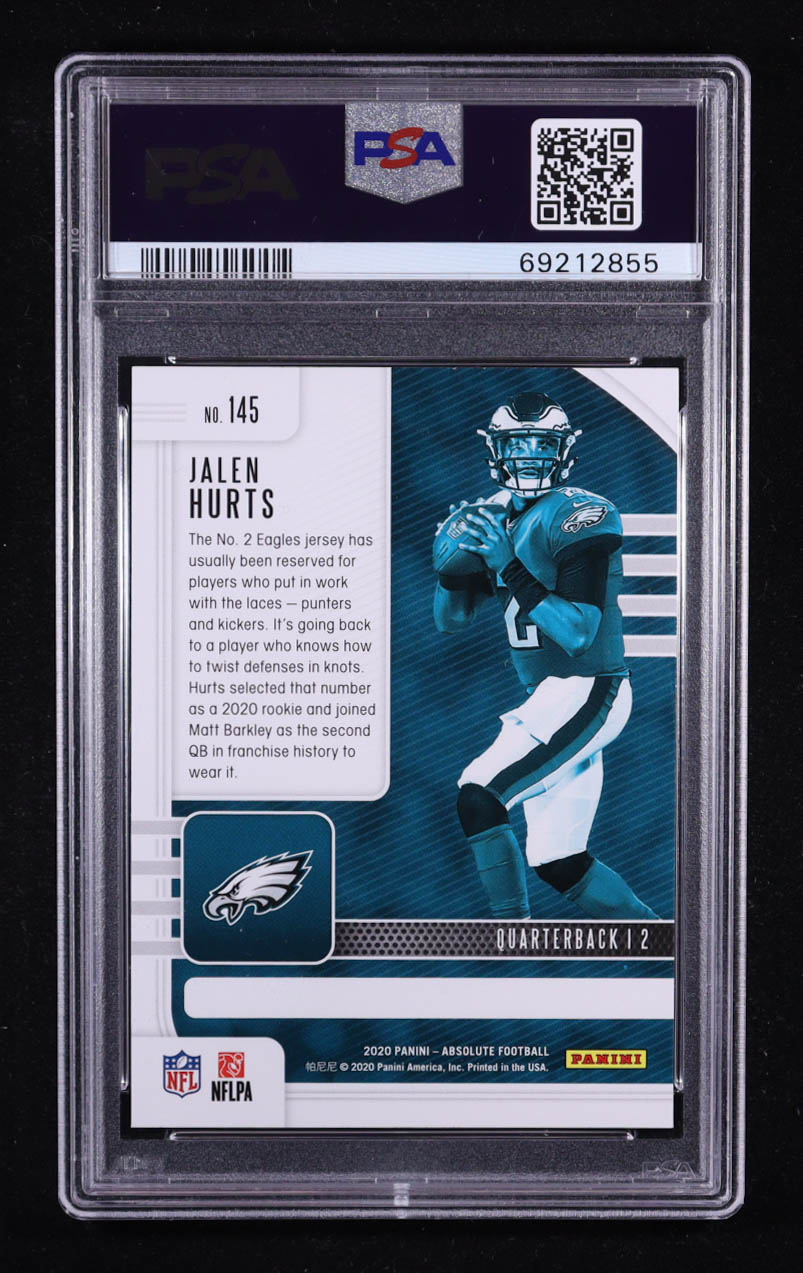 Jalen Hurts 2020 Absolute #145 RC (PSA 10) at PristineAuction.com Jalen Hurts 2020 Absolute #145 RC (PSA 10) at PristineAuction.com
