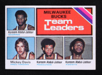 Kareem Abdul-Jabbar / Mickey Davis 1975-76 Topps Milwaukee Bucks Team Leaders #126 at PristineAuction.com