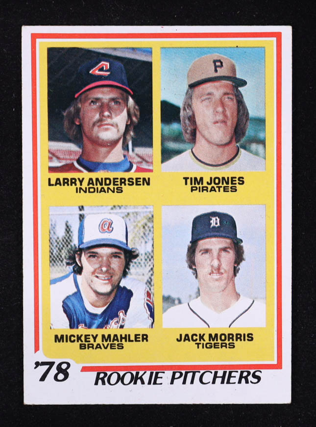 1978 Topps #703 Rookie Pitchers Larry Andersen / Tim Jones / Mickey Mahler / Jack Morris RC DP at PristineAuction.com 1978 Topps #703 Rookie Pitchers Larry Andersen / Tim Jones / Mickey Mahler / Jack Morris RC DP at PristineAuction.com