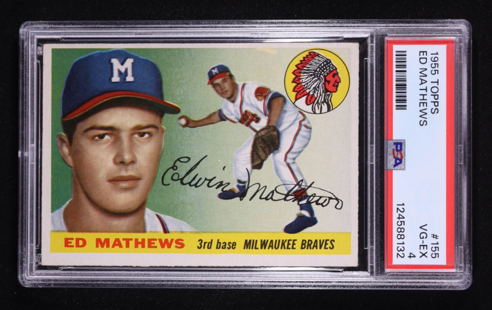 Eddie Mathews 1955 Topps #155 (PSA 4)
