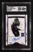 Drake London 2022 Leaf Trinity Blue XRC Auto #BA-DL1 RC #35/49 (SGC 10 | Autograph Graded SGC 10) at PristineAuction.com