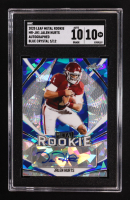Jalen Hurts 2020 Leaf Metal Rookie Blue Crystal Auto #MR-JH1 RC #5/12 (SGC 10 | Autograph Graded SGC 10) at PristineAuction.com