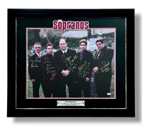 James Gandolfini, Tony Sirico, Steven Van Zandt | "The Sopranos" Custom Framed Photo Cast-Signed & Inscribed By (5) (JSA) at PristineAuction.com