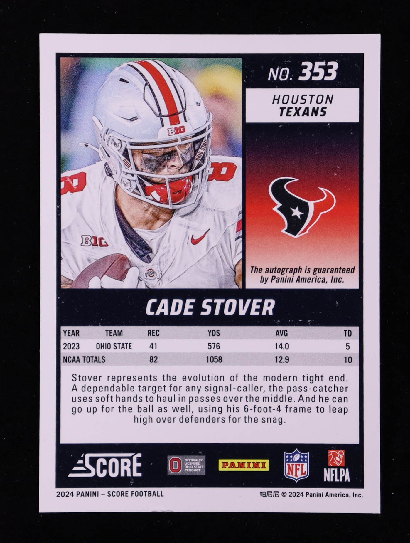 Cade Stover 2024 Score Signatures #353 RC at PristineAuction.com Cade Stover 2024 Score Signatures #353 RC at PristineAuction.com