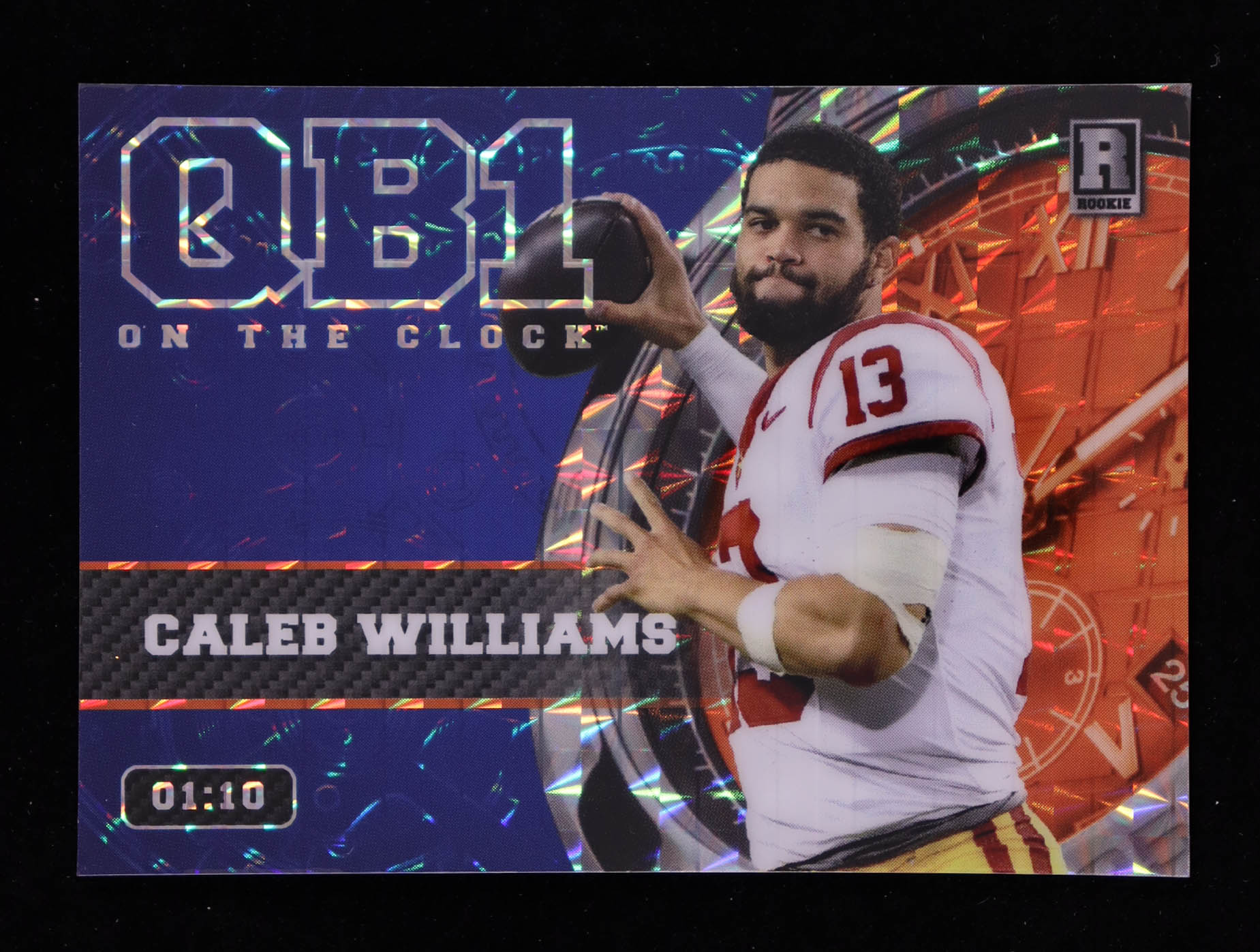 Caleb Williams 2023 Wild Card QB1 On the Clock Mosaic Blue #OCWCW1 RC #1/10 at PristineAuction.com Caleb Williams 2023 Wild Card QB1 On the Clock Mosaic Blue #OCWCW1 RC #1/10 at PristineAuction.com