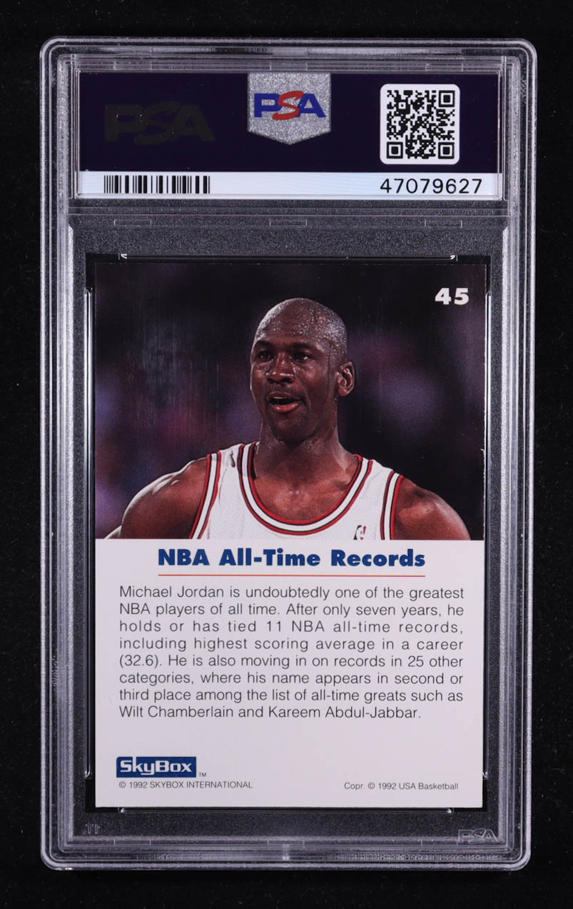 Michael Jordan 1992 SkyBox USA #45 (PSA 9) at PristineAuction.com Michael Jordan 1992 SkyBox USA #45 (PSA 9) at PristineAuction.com