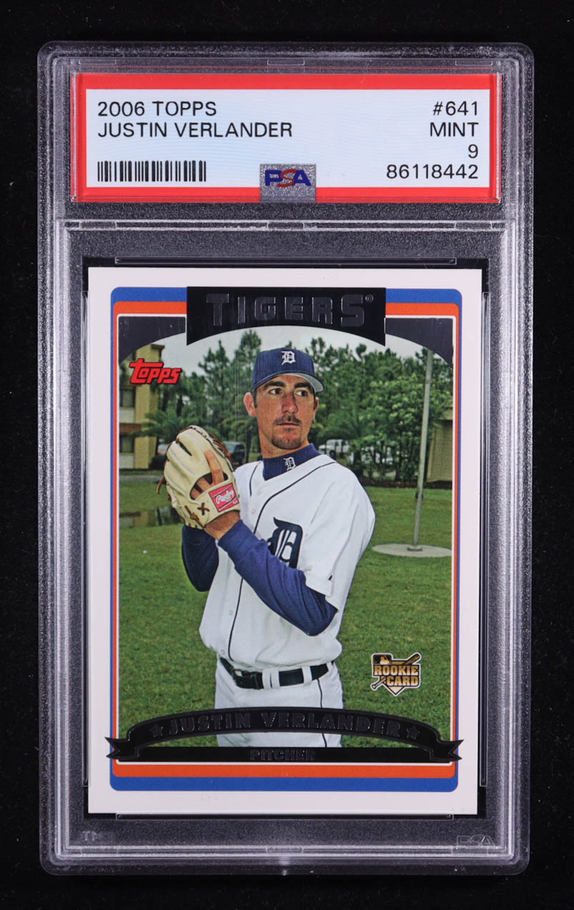 Justin Verlander 2006 Topps #641 RC (PSA 9) at PristineAuction.com Justin Verlander 2006 Topps #641 RC (PSA 9) at PristineAuction.com