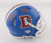 RJ Harvey Signed Broncos Throwback Alternate Speed Mini Helmet Inscribed "MILE HIGH" (JSA) at PristineAuction.com