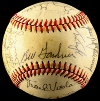 1984 Twins | OAL Baseball Team-Signed by (33) with Kirby Puckett, Frank Viola, Jonny Podres (Beckett) at PristineAuction.com