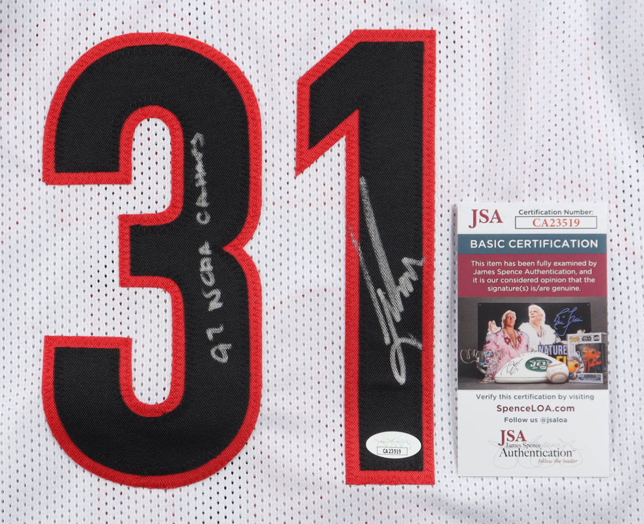 Jason Terry Signed Jersey Inscribed "97 NCAA Champs" (JSA) at PristineAuction.com Jason Terry Signed Jersey Inscribed "97 NCAA Champs" (JSA) at PristineAuction.com