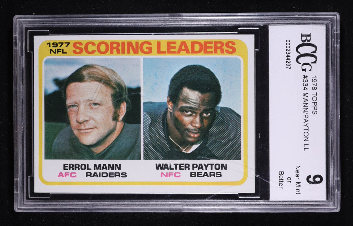 Walter Payton / Errol Mann 1978 Topps #334 (BCCG 9) at PristineAuction.com Walter Payton / Errol Mann 1978 Topps #334 (BCCG 9) at PristineAuction.com