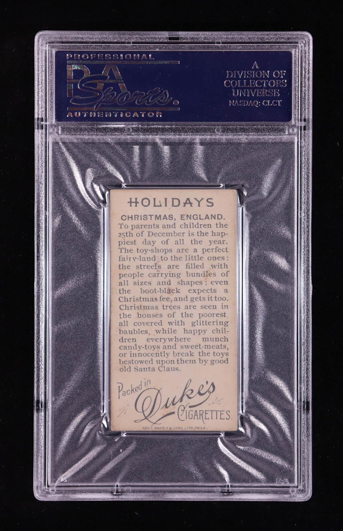 Christmas in Merry England 1890 Duke and Sons Holidays N80 #10 (PSA 6) at PristineAuction.com Christmas in Merry England 1890 Duke and Sons Holidays N80 #10 (PSA 6) at PristineAuction.com