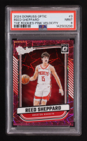 Reed Sheppard 2024 Panini Donruss Optic The Rookies Pink Velocity #3 RC #70/79 (PSA 9) at PristineAuction.com
