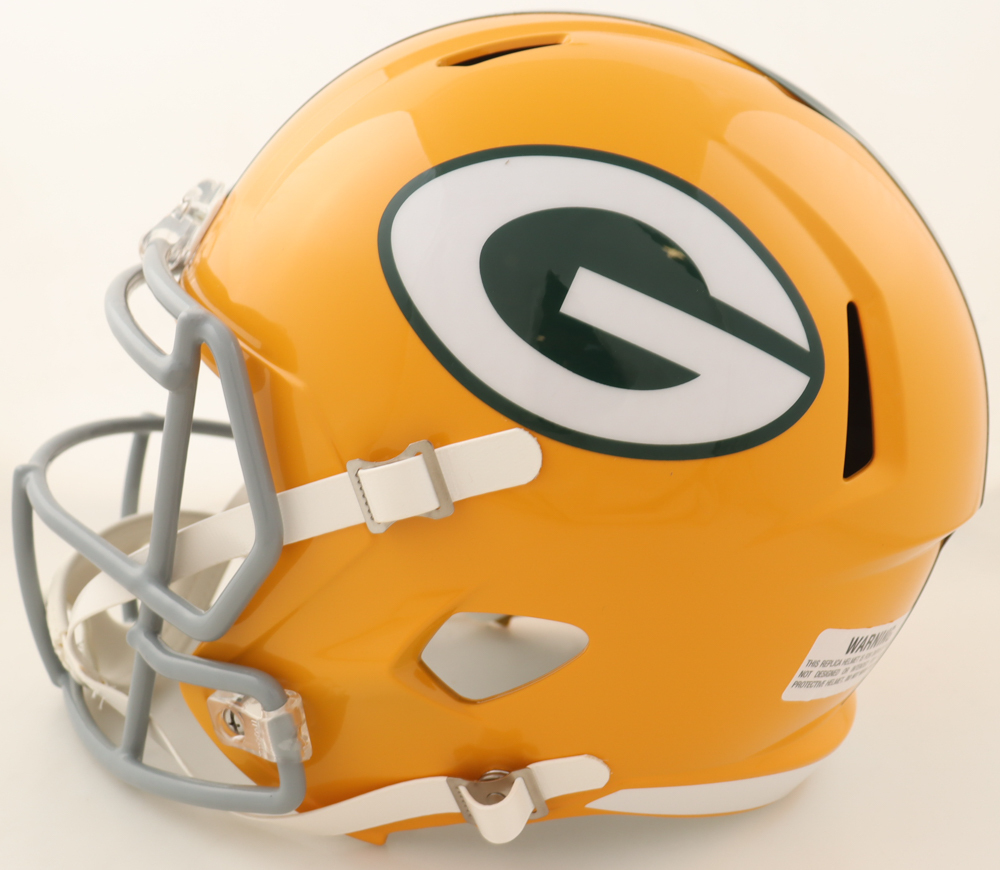 Ahman Green Signed Packers Full-Size Speed Helmet Inscribed "All-Time Leading Rusher" (JSA) at PristineAuction.com Ahman Green Signed Packers Full-Size Speed Helmet Inscribed "All-Time Leading Rusher" (JSA) at PristineAuction.com