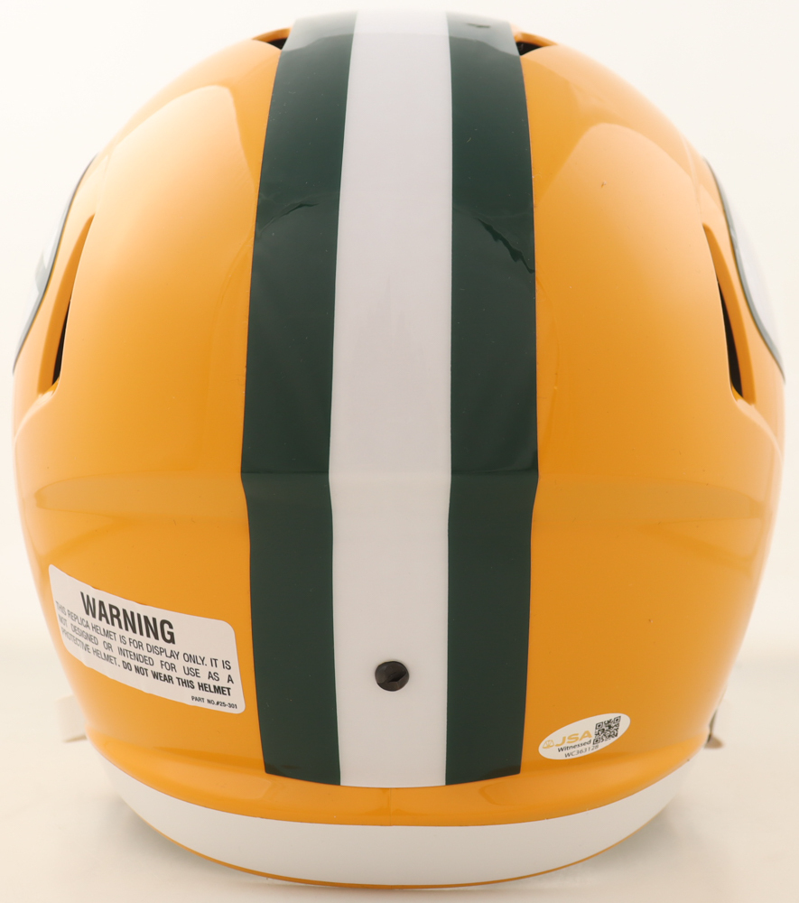 Ahman Green Signed Packers Full-Size Speed Helmet Inscribed "All-Time Leading Rusher" (JSA) at PristineAuction.com Ahman Green Signed Packers Full-Size Speed Helmet Inscribed "All-Time Leading Rusher" (JSA) at PristineAuction.com
