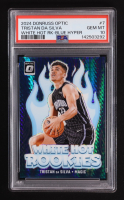 Tristian Da Silva 2024-25 Panini Donruss Optic White Hot Rookie Blue Hyper #7 RC #073/175 (PSA 10) at PristineAuction.com