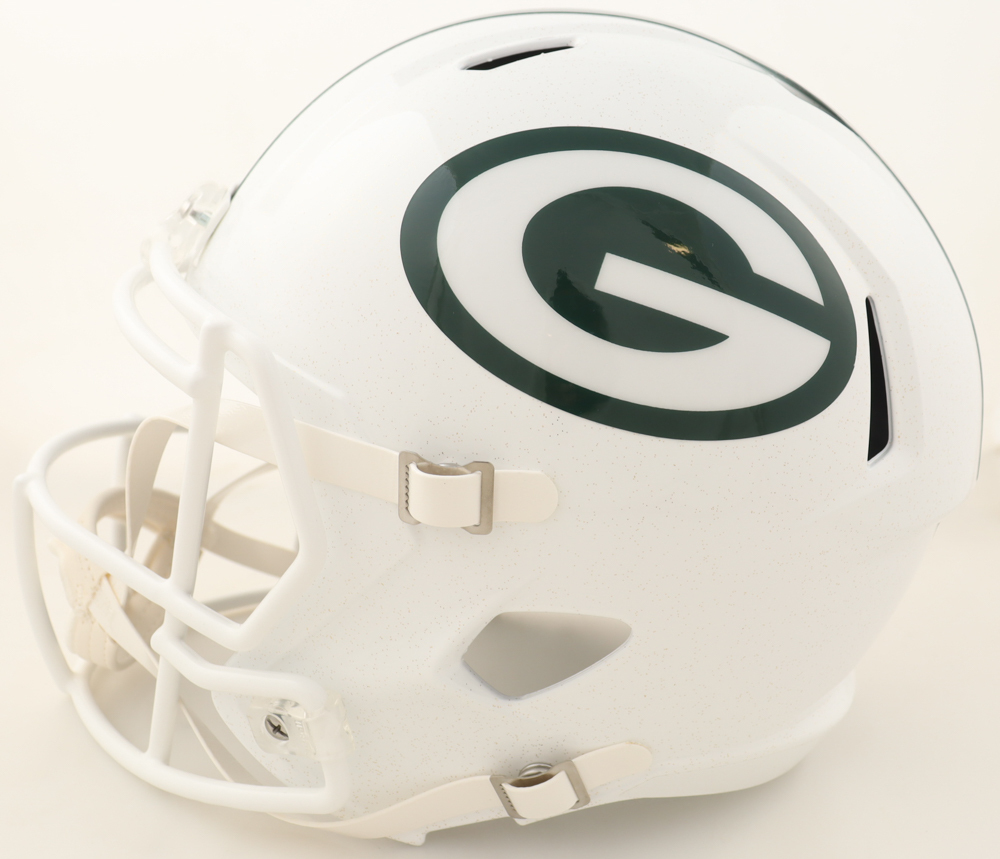 Ahman Green Signed Packers Full-Size Speed Helmet Inscribed "All-Time Leading Rusher" (JSA) at PristineAuction.com Ahman Green Signed Packers Full-Size Speed Helmet Inscribed "All-Time Leading Rusher" (JSA) at PristineAuction.com