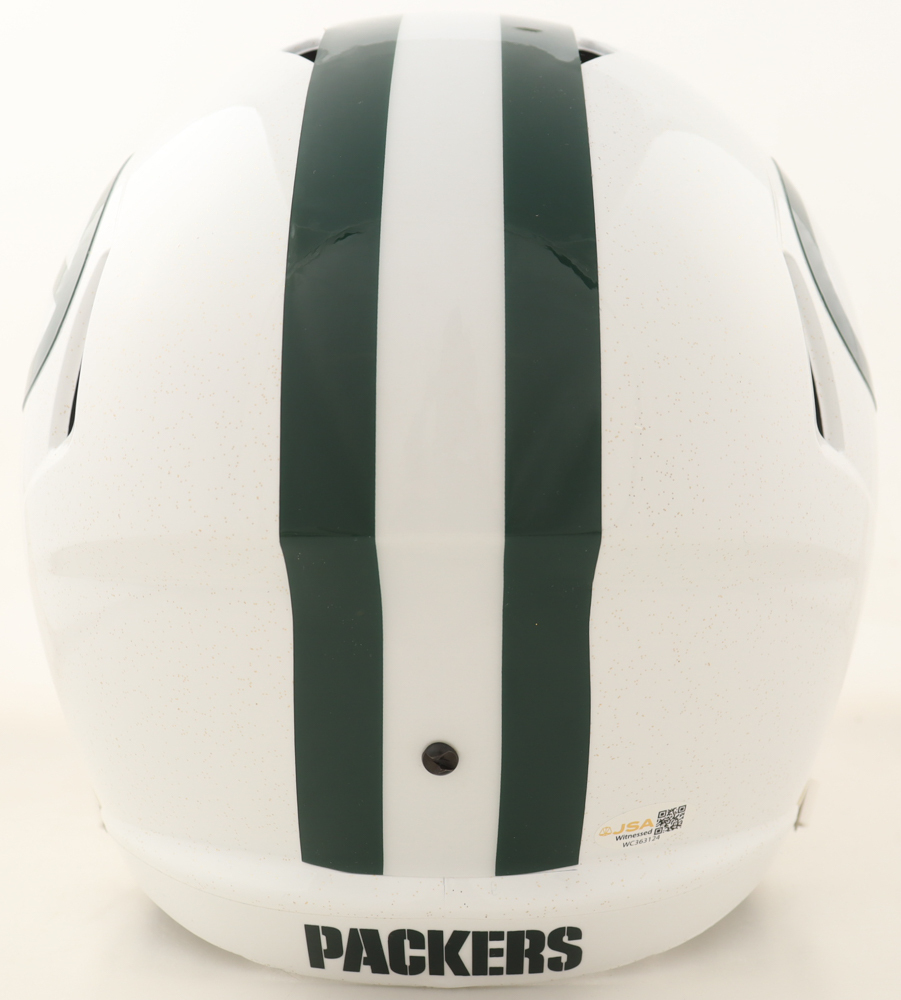 Ahman Green Signed Packers Full-Size Speed Helmet Inscribed "All-Time Leading Rusher" (JSA) at PristineAuction.com Ahman Green Signed Packers Full-Size Speed Helmet Inscribed "All-Time Leading Rusher" (JSA) at PristineAuction.com