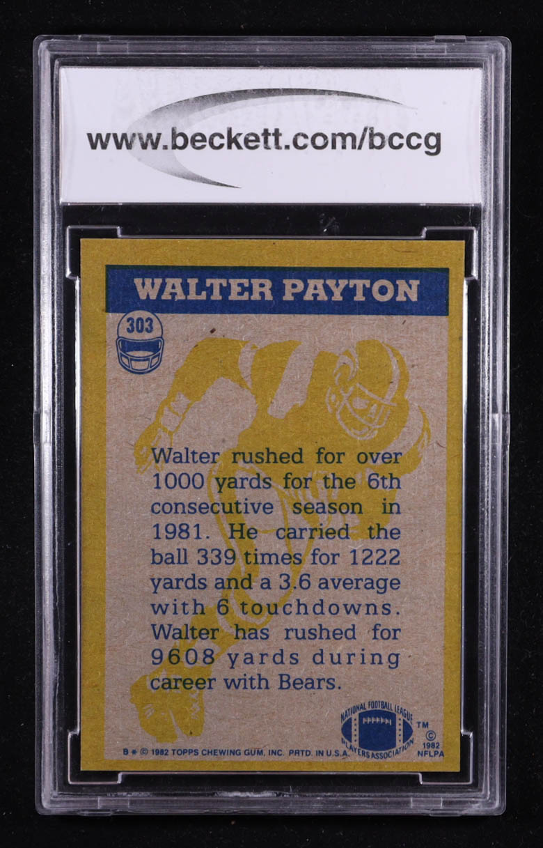 Walter Payton 1982 Topps #303 (BCCG 10) at PristineAuction.com Walter Payton 1982 Topps #303 (BCCG 10) at PristineAuction.com