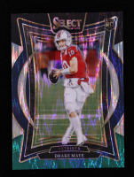 Drake Maye 2024 Select Prizm Black and Green Shock #27 RC at PristineAuction.com