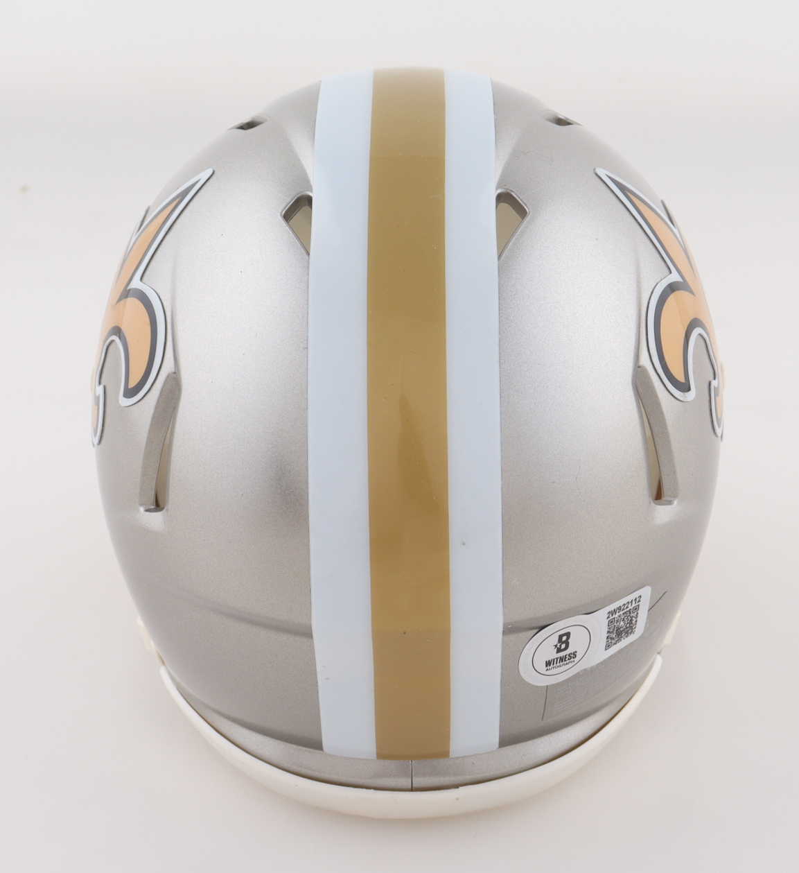 Drew Brees Signed Saints Flash Alternate Speed Mini Helmet (Beckett) at PristineAuction.com Drew Brees Signed Saints Flash Alternate Speed Mini Helmet (Beckett) at PristineAuction.com