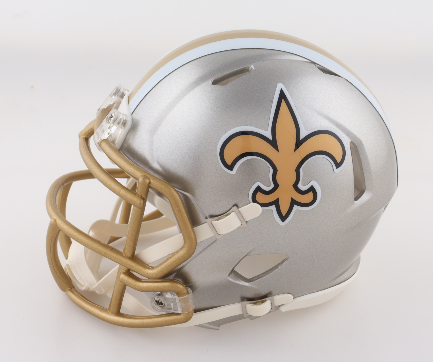 Drew Brees Signed Saints Flash Alternate Speed Mini Helmet (Beckett) at PristineAuction.com Drew Brees Signed Saints Flash Alternate Speed Mini Helmet (Beckett) at PristineAuction.com