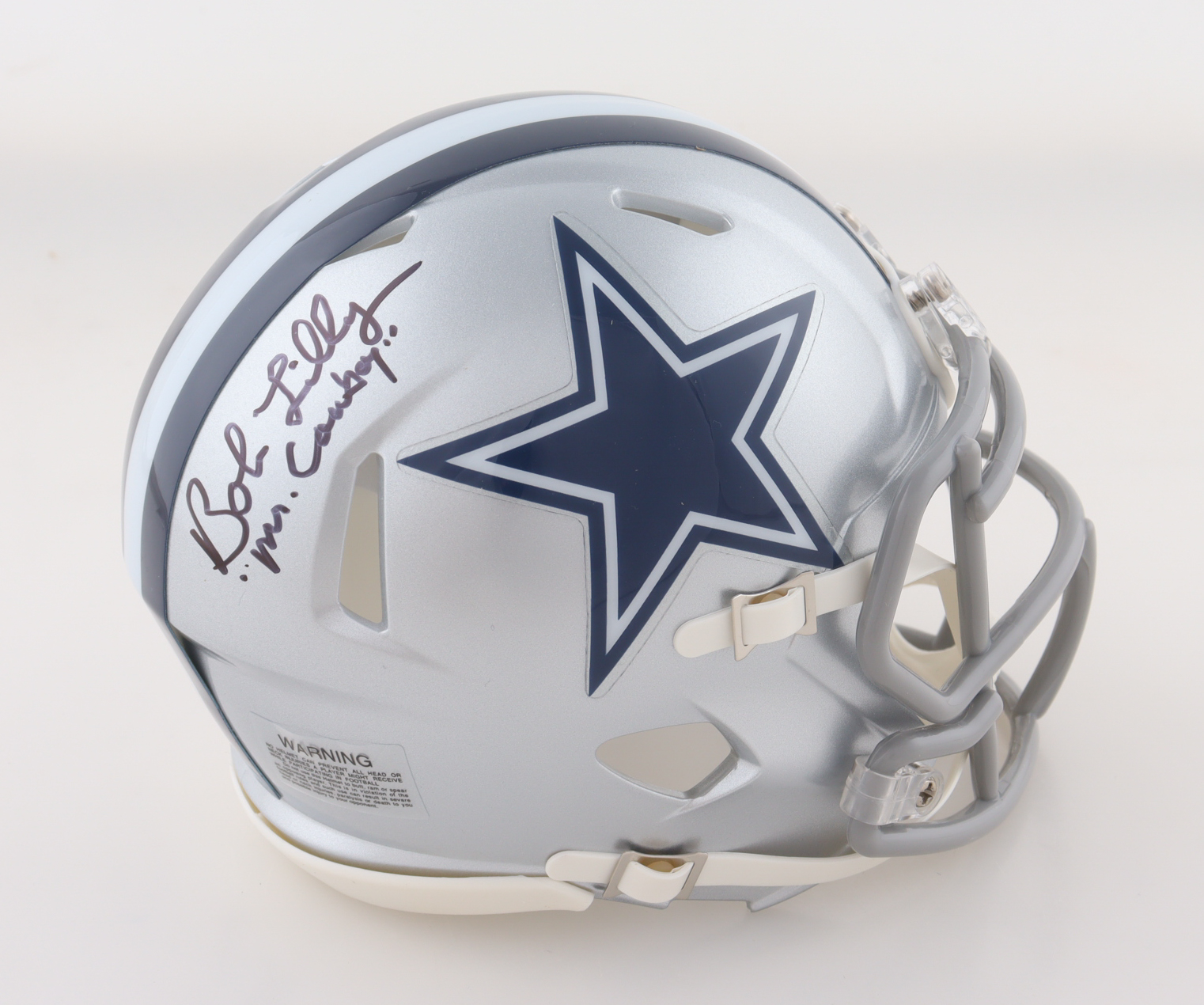 Bob Lilly Signed Cowboys Speed Mini Helmet Inscribed "Mr. Cowboy" (Beckett) at PristineAuction.com Bob Lilly Signed Cowboys Speed Mini Helmet Inscribed "Mr. Cowboy" (Beckett) at PristineAuction.com