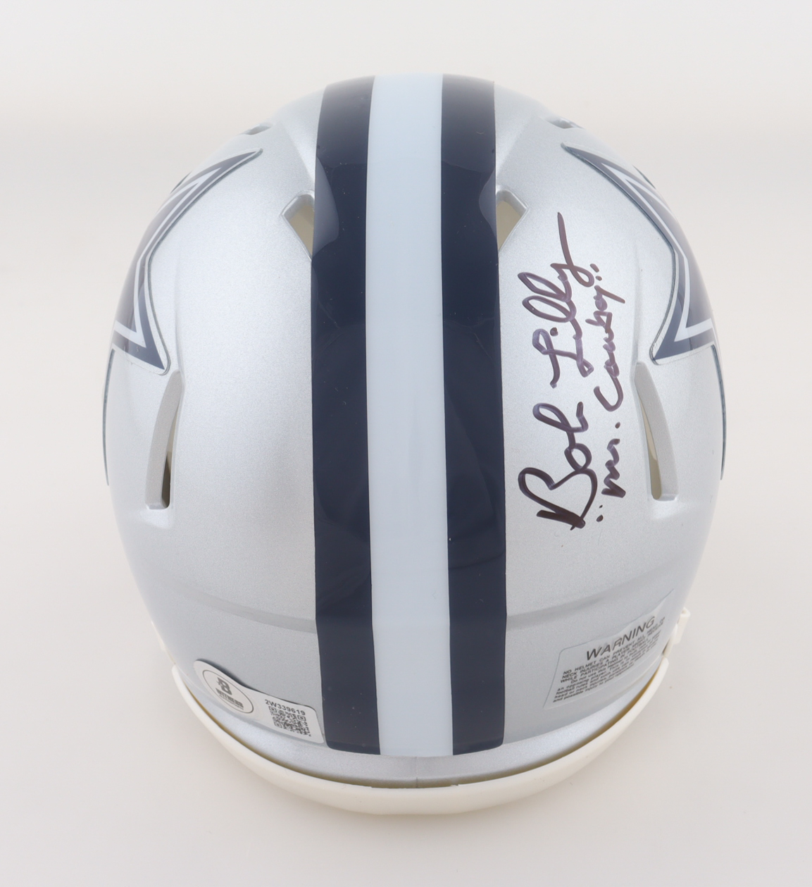 Bob Lilly Signed Cowboys Speed Mini Helmet Inscribed "Mr. Cowboy" (Beckett) at PristineAuction.com Bob Lilly Signed Cowboys Speed Mini Helmet Inscribed "Mr. Cowboy" (Beckett) at PristineAuction.com