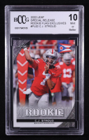 C.J. Stroud 2022 Leaf Special Release Rookie Flag Exclusives #FL02 RC (BCCG 10) at PristineAuction.com