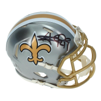 Alvin Kamara Signed Saints Flash Alternate Speed Mini Helmet (Beckett) at PristineAuction.com