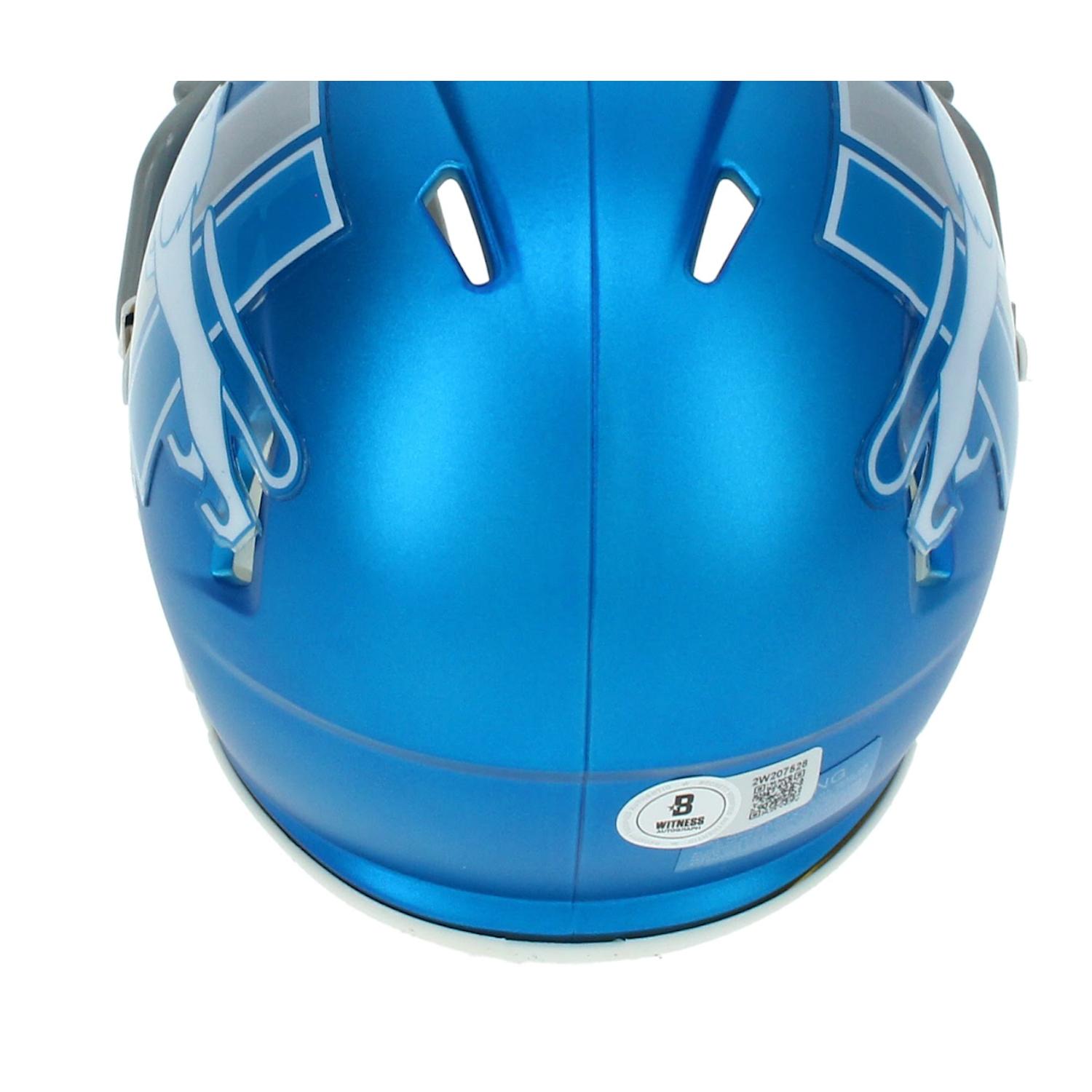 Aidan Hutchinson Signed Lions Alternate Speed Mini Helmet (Beckett) at PristineAuction.com Aidan Hutchinson Signed Lions Alternate Speed Mini Helmet (Beckett) at PristineAuction.com