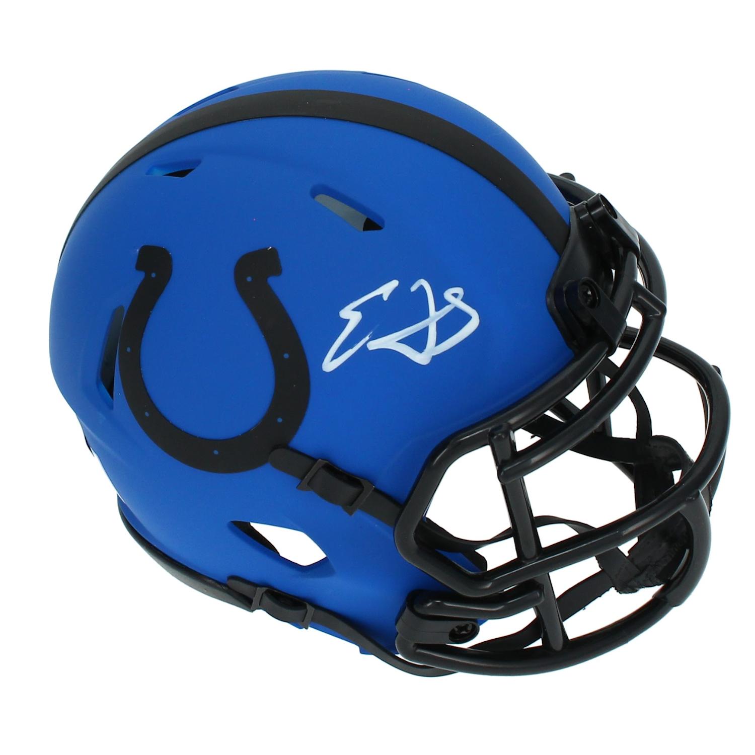 Edgerrin James Signed Colts Rave Alternate Speed Mini Helmet (Beckett) at PristineAuction.com Edgerrin James Signed Colts Rave Alternate Speed Mini Helmet (Beckett) at PristineAuction.com