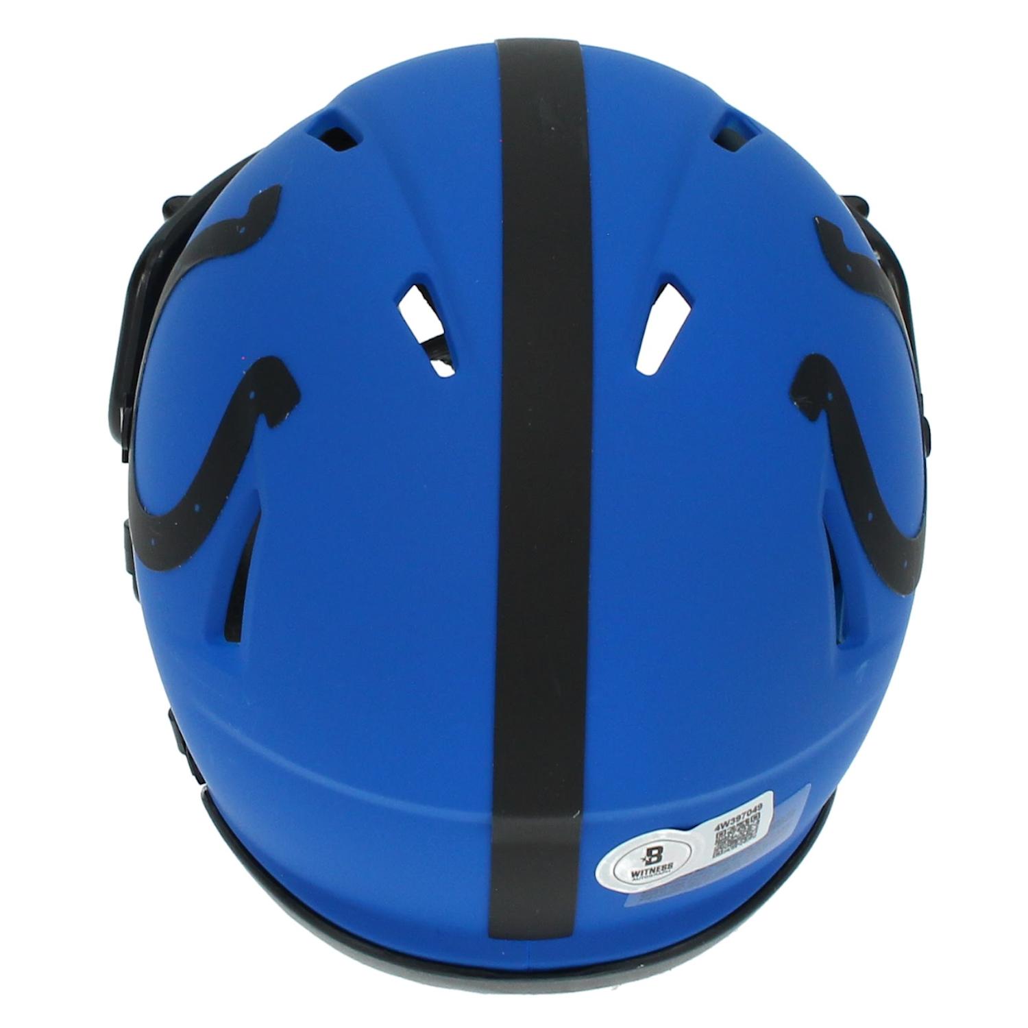 Edgerrin James Signed Colts Rave Alternate Speed Mini Helmet (Beckett) at PristineAuction.com Edgerrin James Signed Colts Rave Alternate Speed Mini Helmet (Beckett) at PristineAuction.com