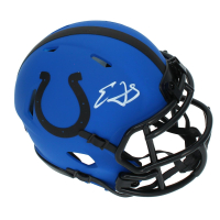 Edgerrin James Signed Colts Rave Alternate Speed Mini Helmet (Beckett) at PristineAuction.com
