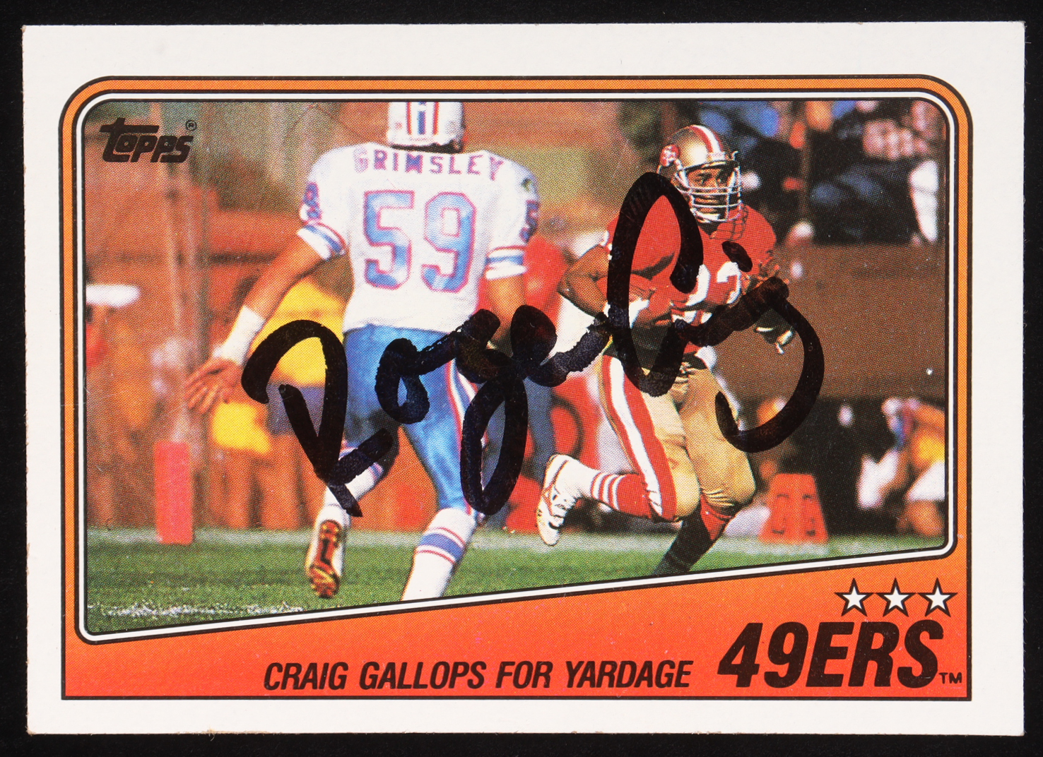 Roger Craig Signed 1988 Topps #37 (Beckett) at PristineAuction.com Roger Craig Signed 1988 Topps #37 (Beckett) at PristineAuction.com